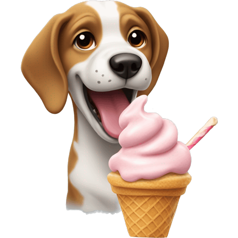 dog licking ice cream emoji