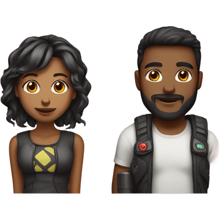 Gamer couple emoji