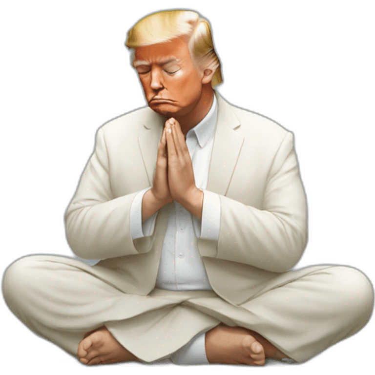 Trump praying Islamic prayer emoji