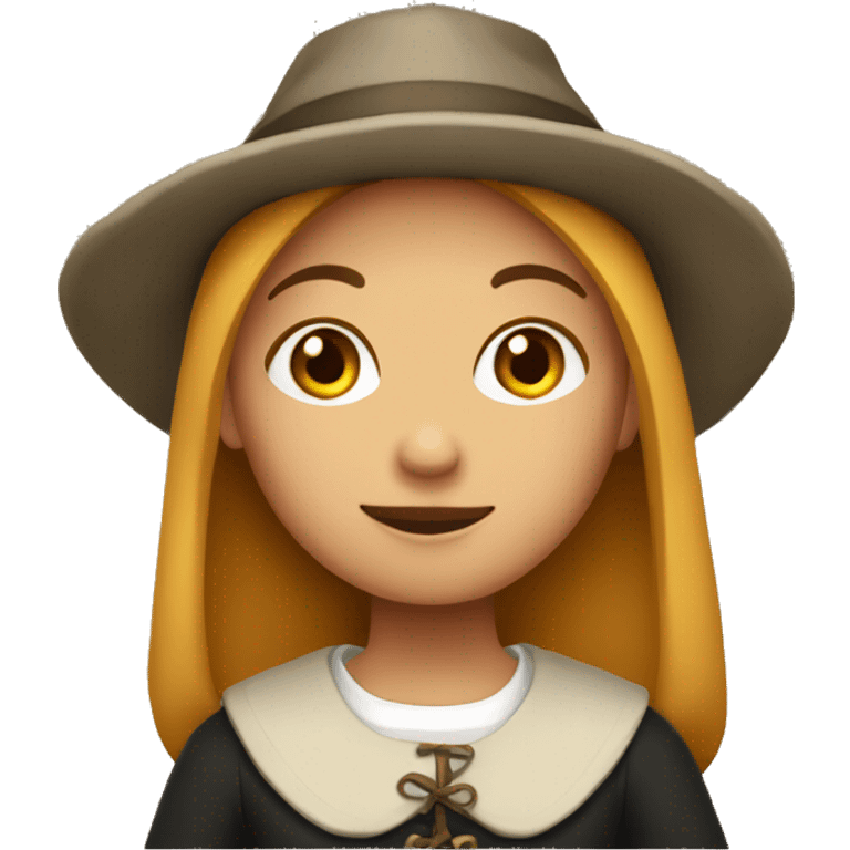 Girl pilgrim emoji