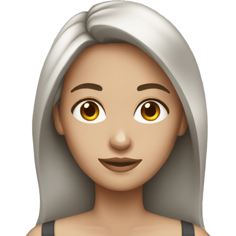 White brunette female emoji emoji