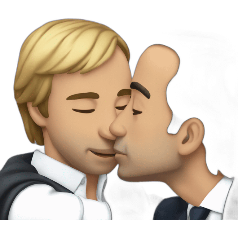 macron kissing eric zemmour emoji