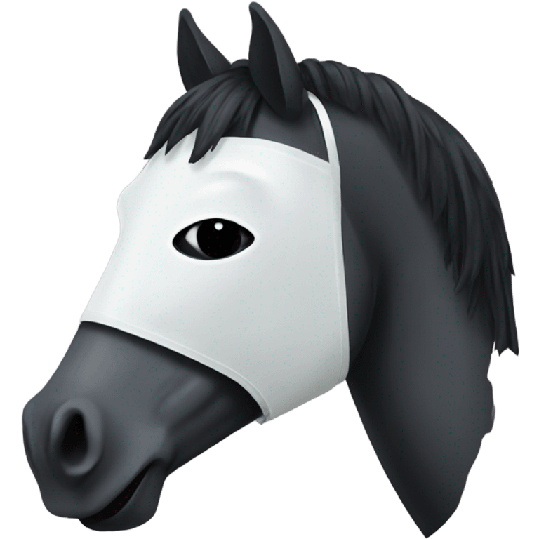 a horse with a mask emoji