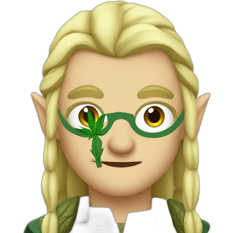 Legolas smoking cannabis emoji