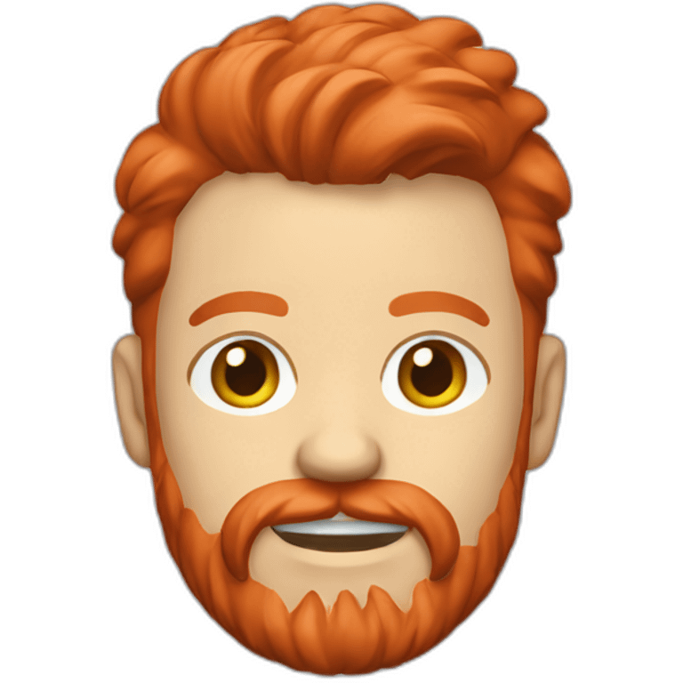 red head beard men with a t-shirt figma emoji