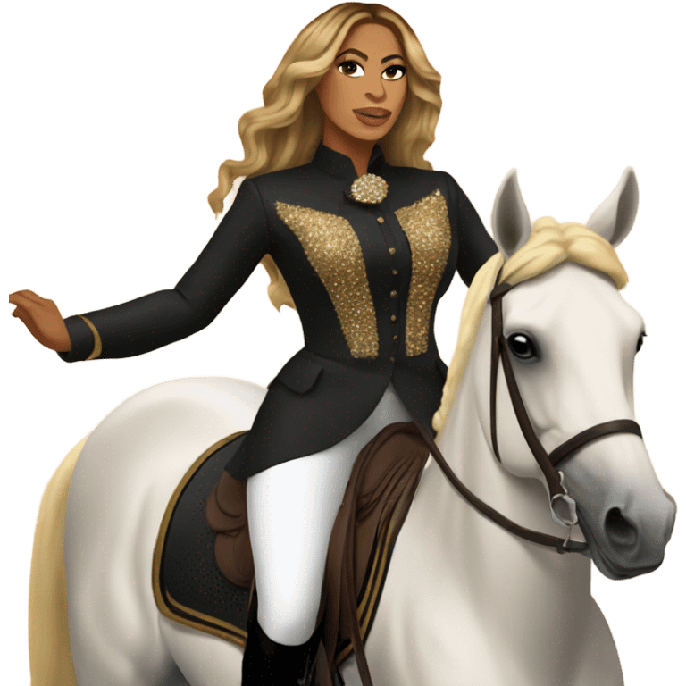 Beyoncé on horse emoji