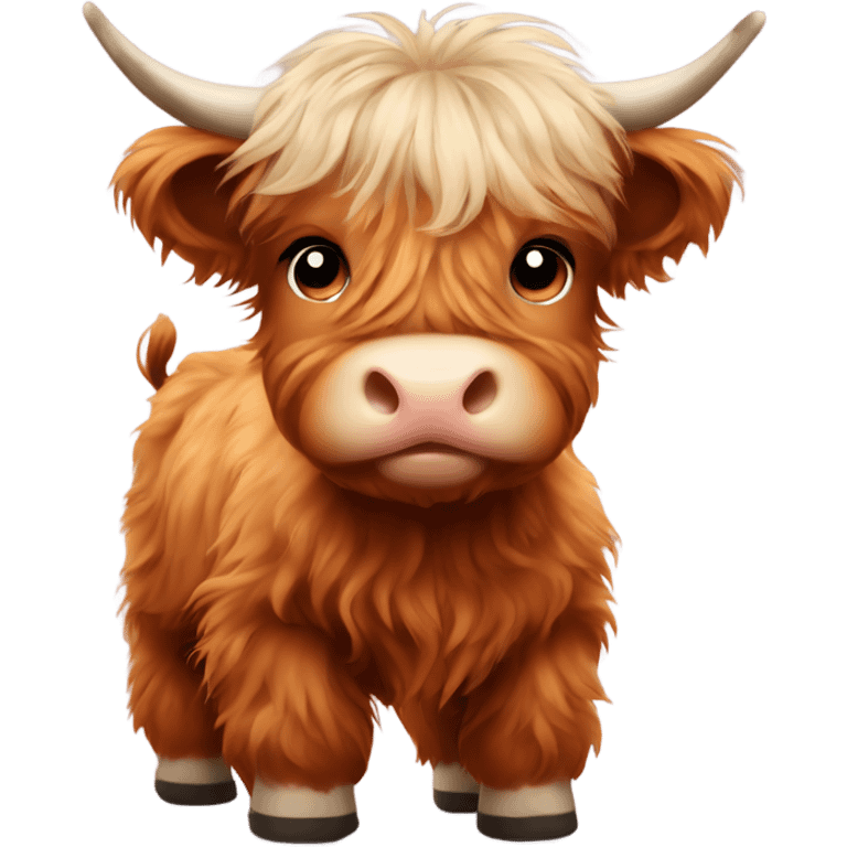 Baby Highland cow emoji