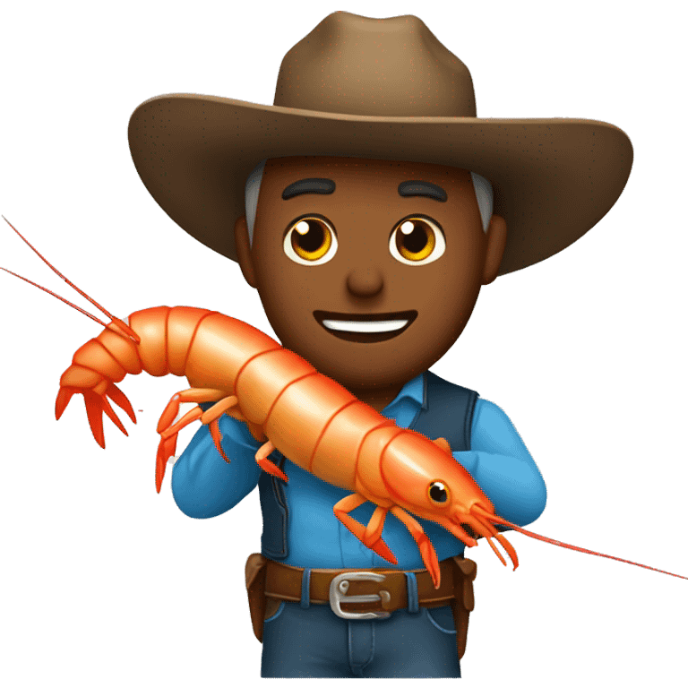 Cowboy shrimp emoji