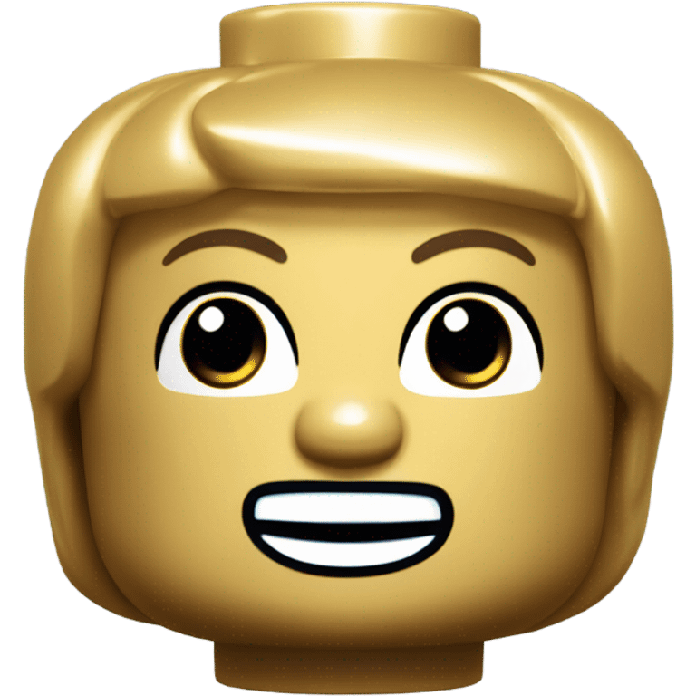 Golden Lego Minifigure Head emoji