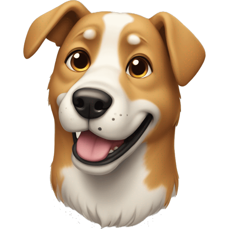  cartoon-styled face of a dog emoji