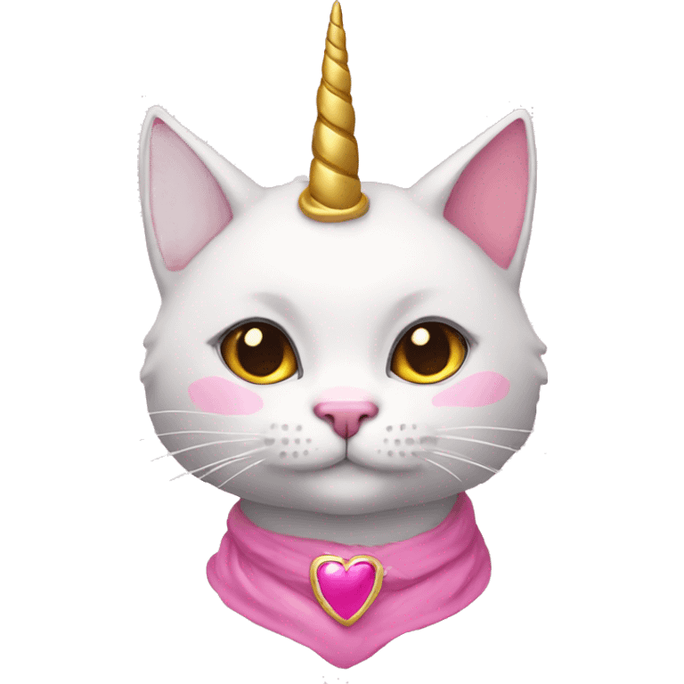 Pink princess-cat with unicorn horn emoji