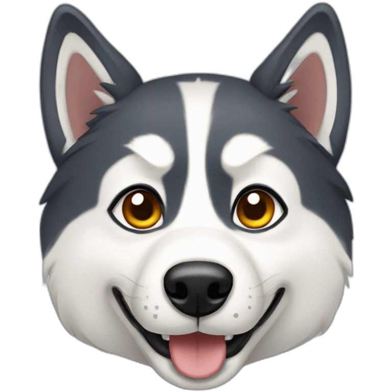 husky who's partiing emoji