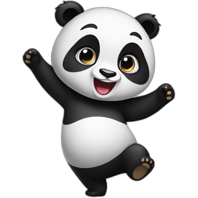 panda violeta bailando emoji