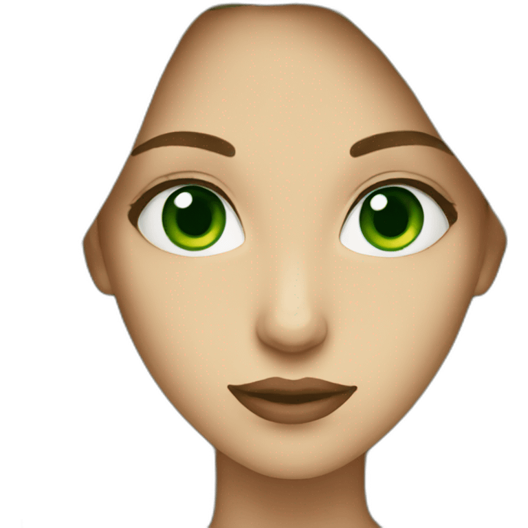 Women with green eyes emoji