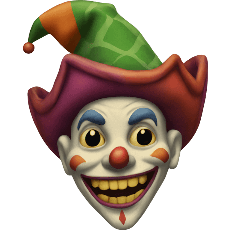 vintage scary jester  emoji