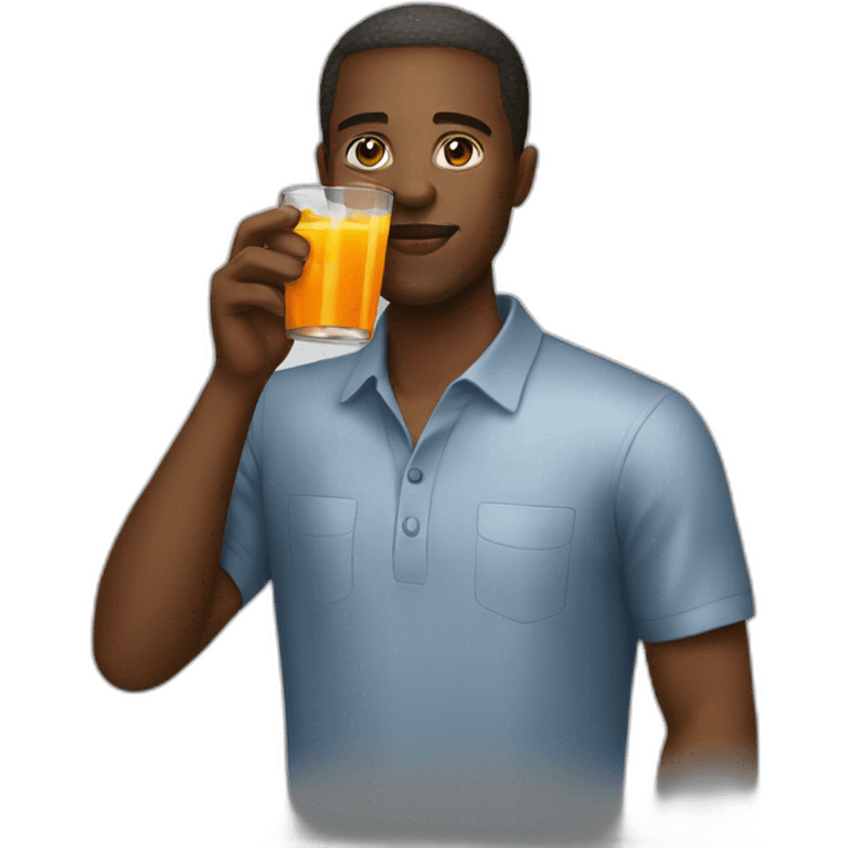 african-who-drinks-orange-juice emoji