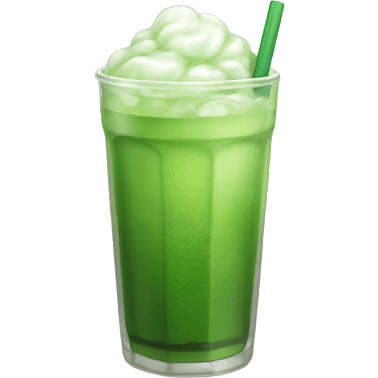 Iced matcha drink  emoji