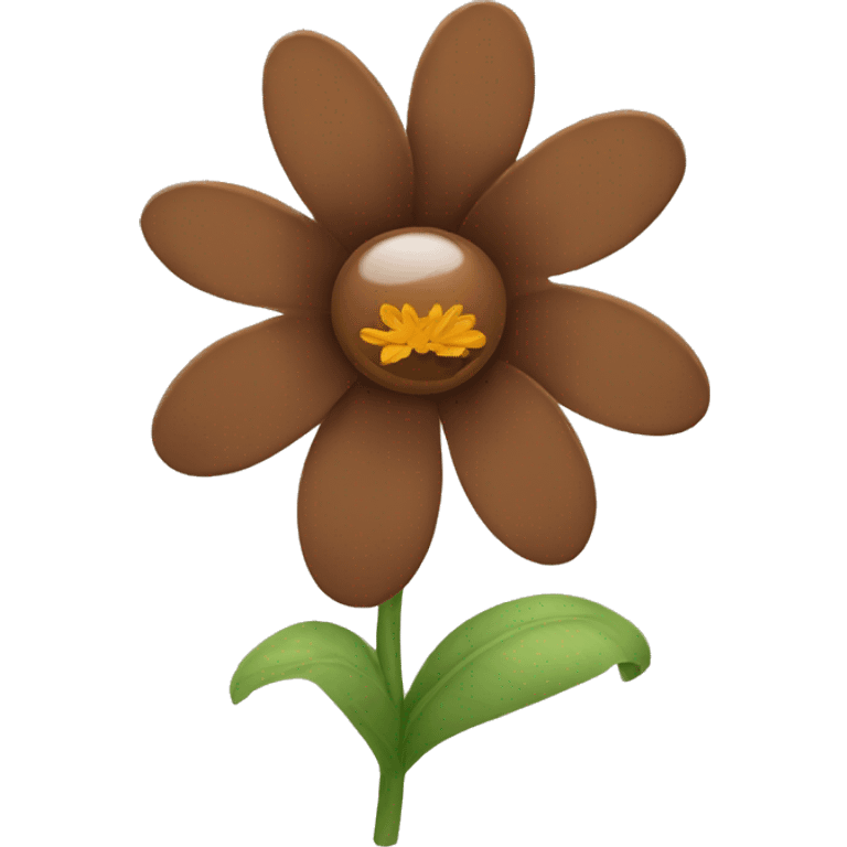 Brown flower emoji