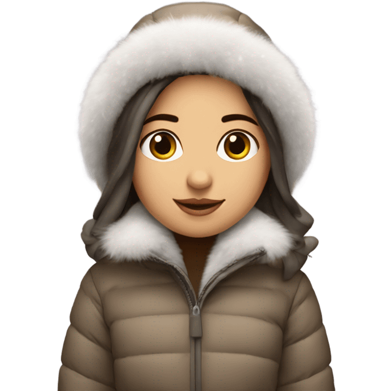 winter girl whit canada goose emoji