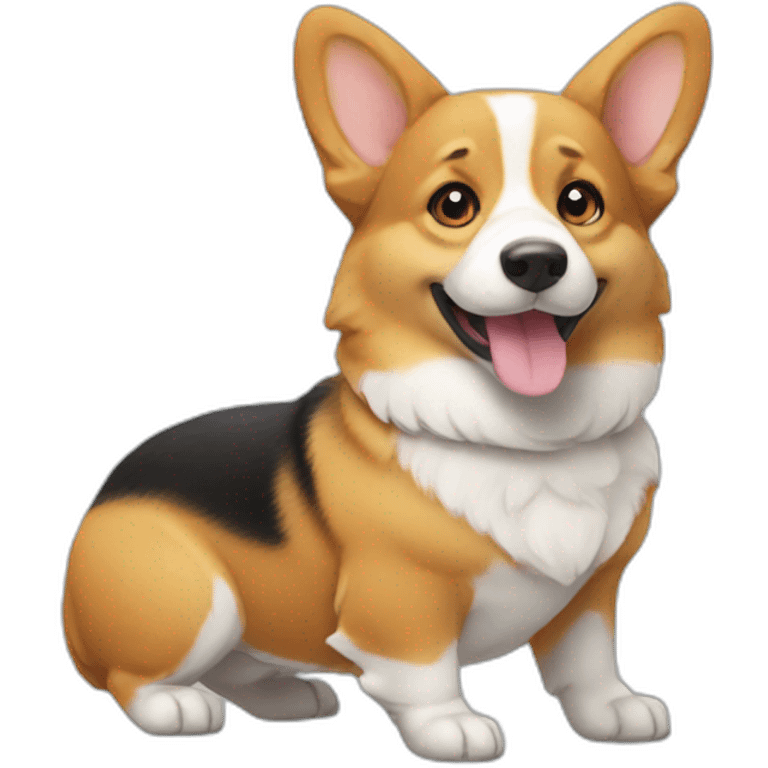 corgi looking back emoji