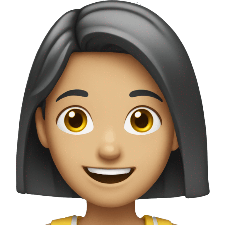 girl showing her smile emoji