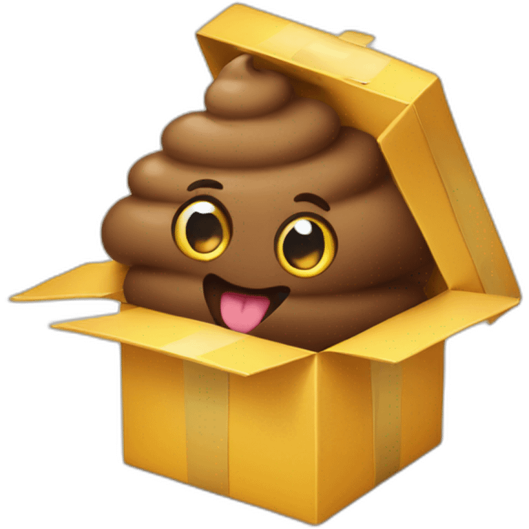 Poo inside a gift box emoji