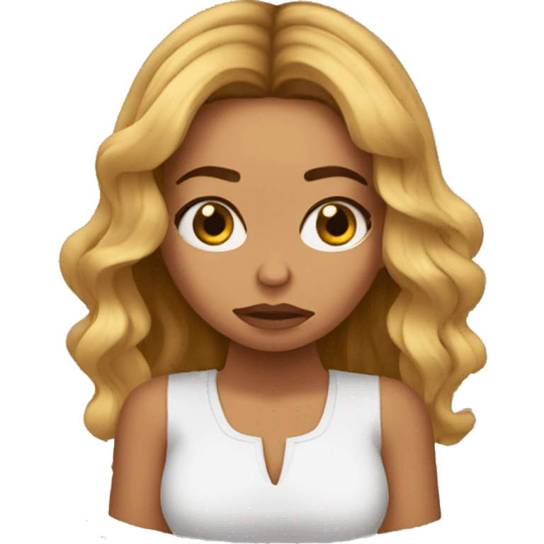 Beyoncé crying, upset emoji