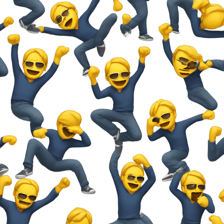 Man dabbing emoji