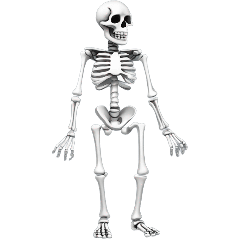 Skeleton made out of chrome emoji