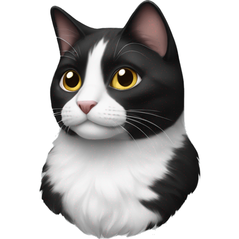 black and white cat emoji