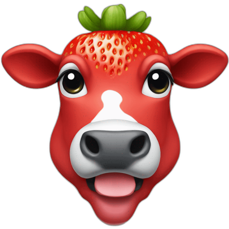 strawberry cow emoji