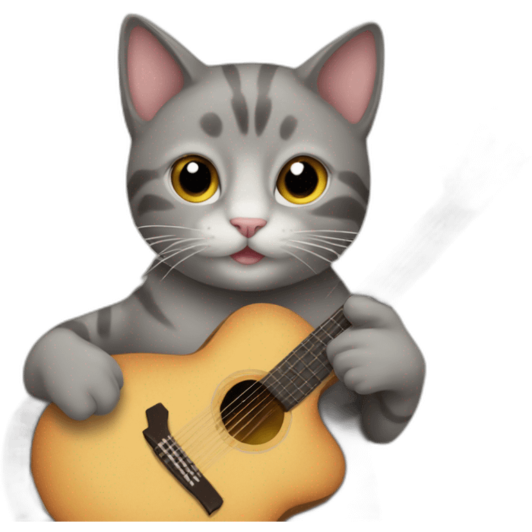 cat with guita emoji