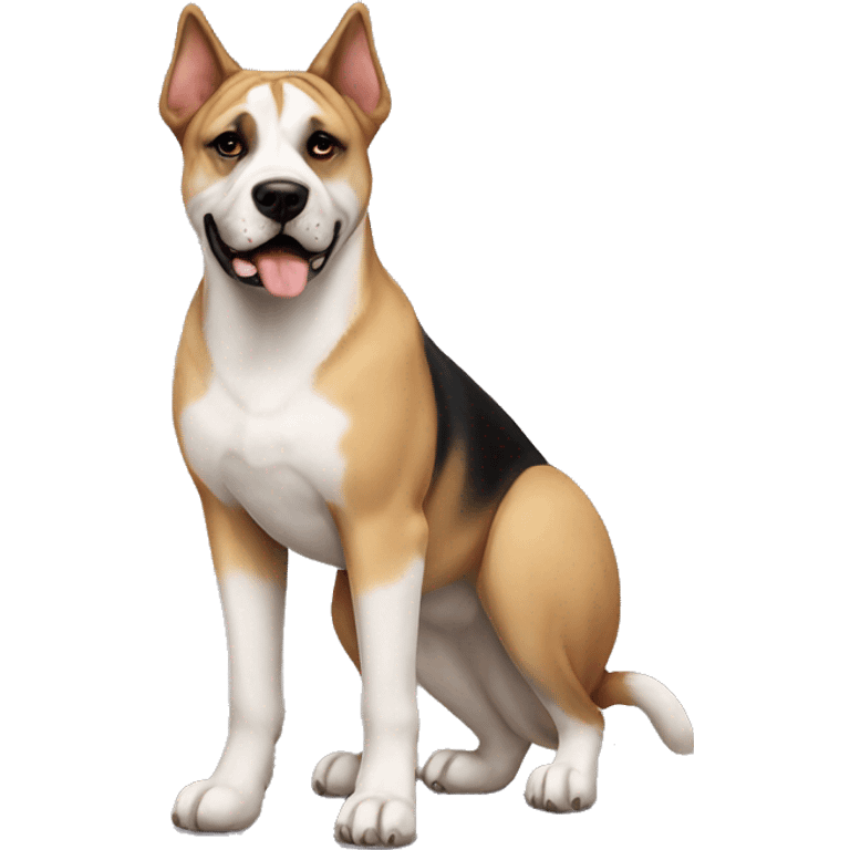 American bulldog cross German shepherd full body emoji