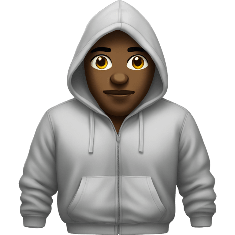 Boxer in a hoodie emoji