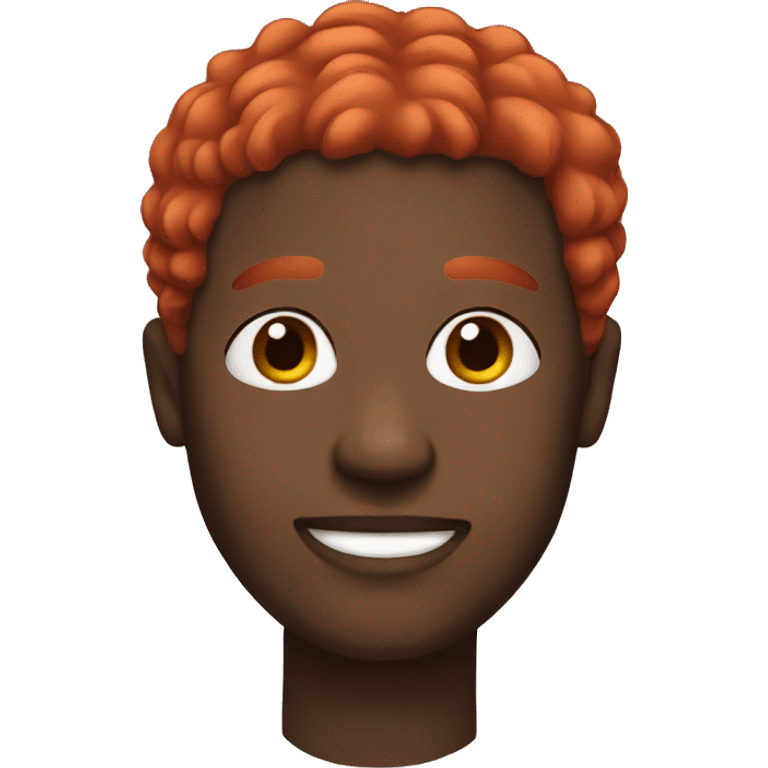 Black guy red hair emoji