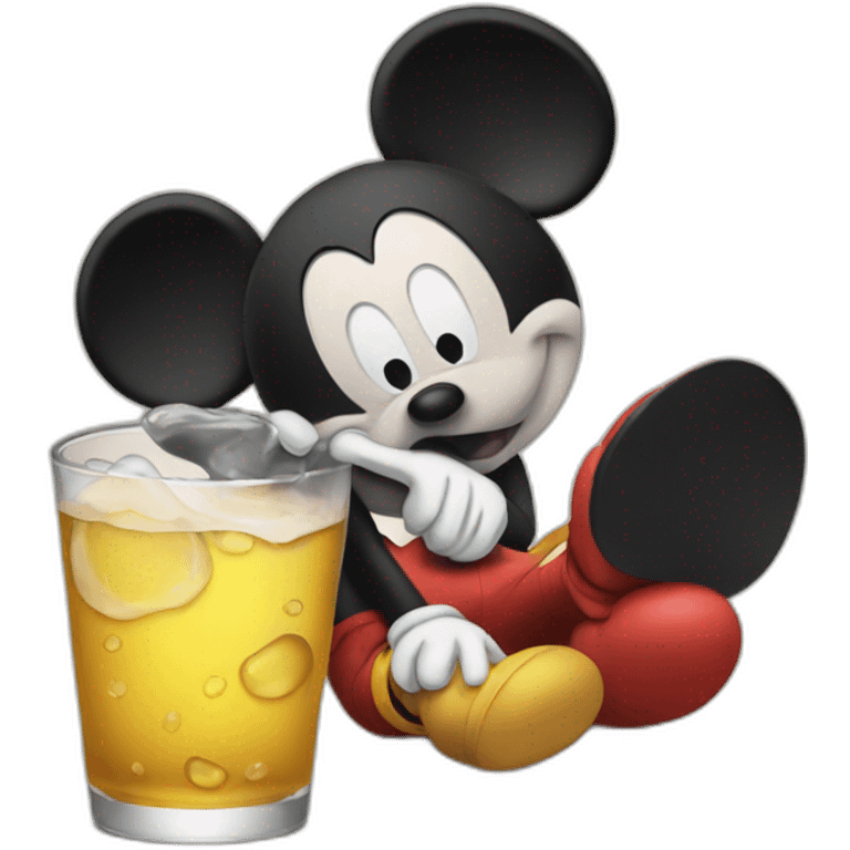 Mickey drunk emoji