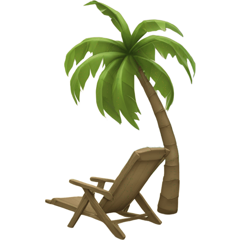 Beach with palm tree emoji