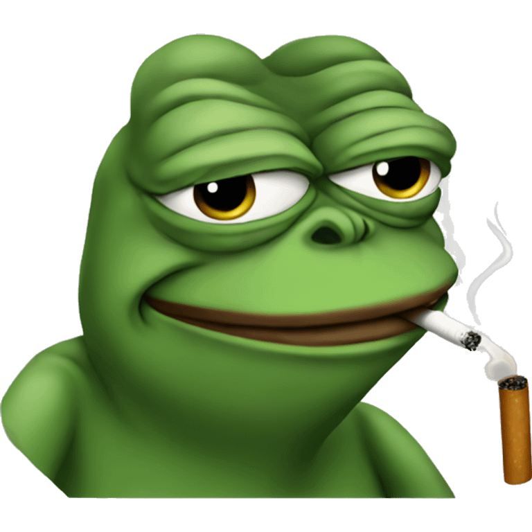 pepe with cigarette emoji