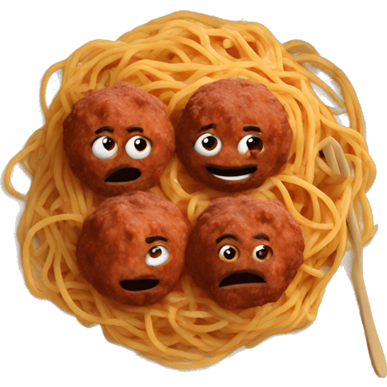 Spaghetti and meatballs  emoji