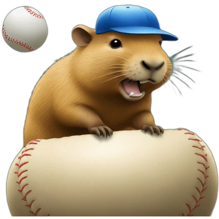 capybara playing baseball emoji