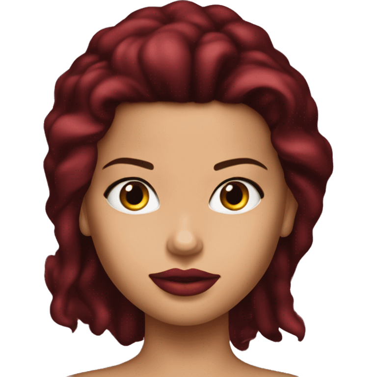 adriana lima in 90s dark red hair  emoji