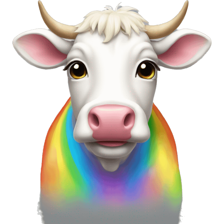 rainbow cow emoji