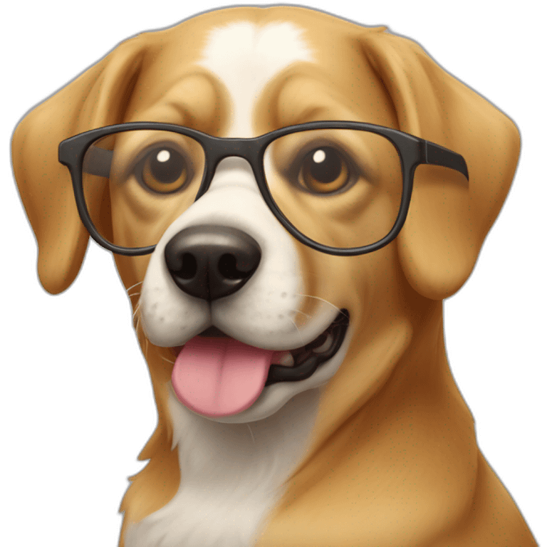 Chien avec lunettes de soleil emoji