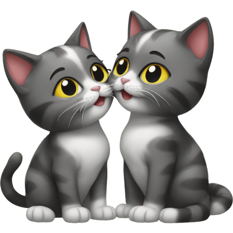 two cats kissing emoji