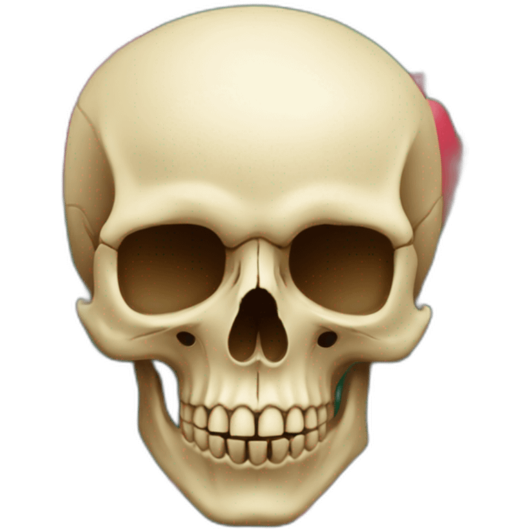 Skull in a tulip emoji