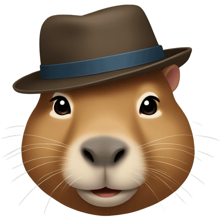 capybara head with fedora emoji