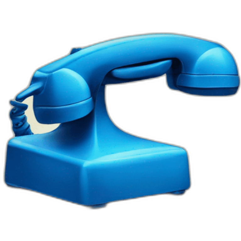 Blue phone emoji