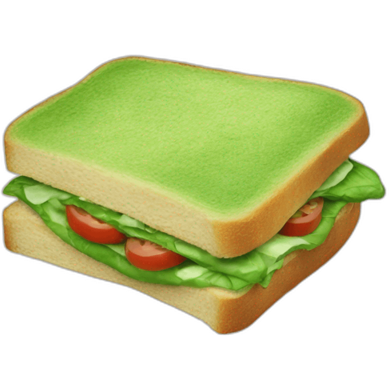 green sandwich with man on top emoji