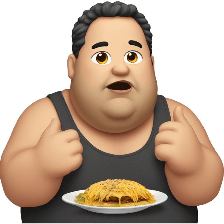 Fat Guy Doing A Mukbang emoji