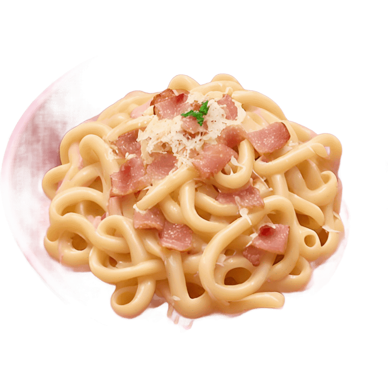 Pink carbonara noodles emoji